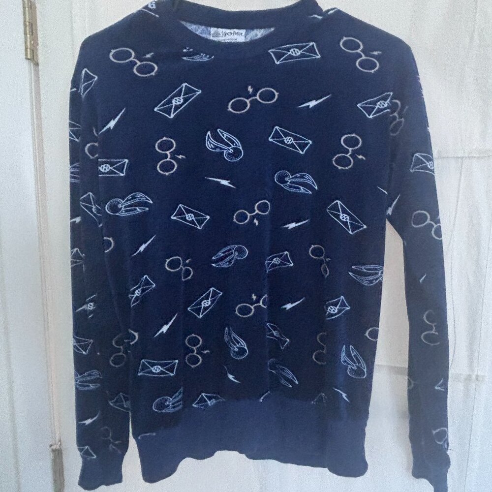 Harry Potter Velour Lounge Shirt | Women’s Small | Wizarding World Pajama Top